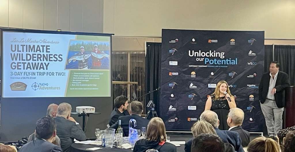 Director of Tourism Samantha Stuart presenting the Auction