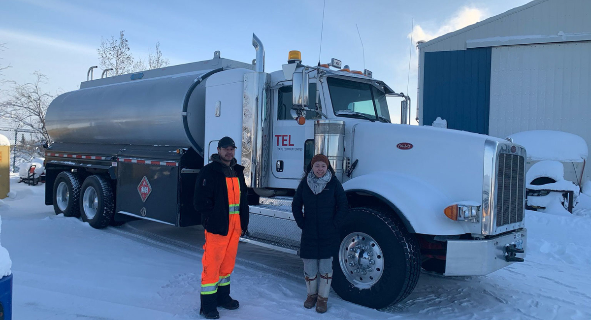 Nandaiye Mackenzie-Lafferty (Right) Fuel Program Controller. is responsible for the Day-to-Day Operations of the Fuel Program her Contact Number is 867 492 1010 or Office 867 392 6039 Kevin Tinqui. (Left) is TEL's Fuel delivery specialist