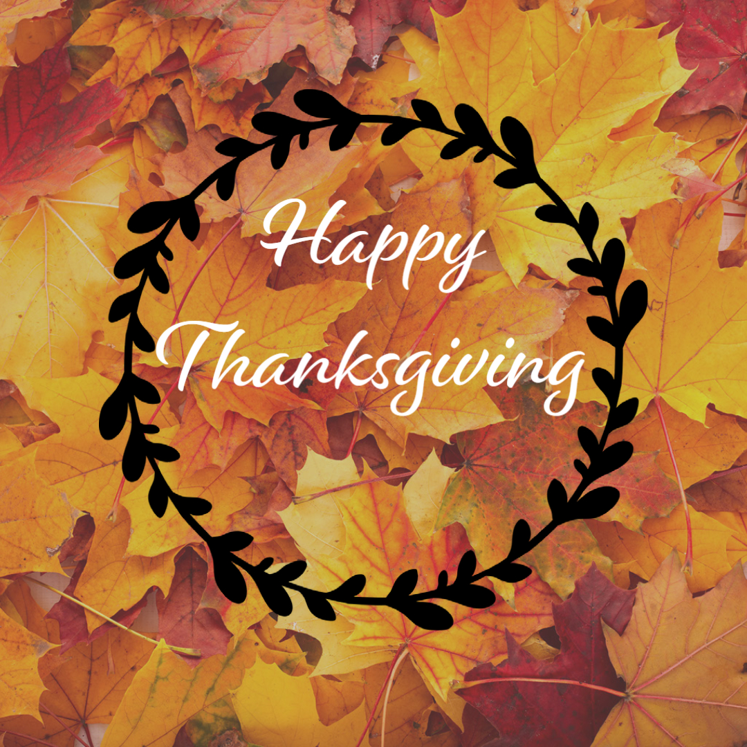 Photo saying Happy Thanks giving