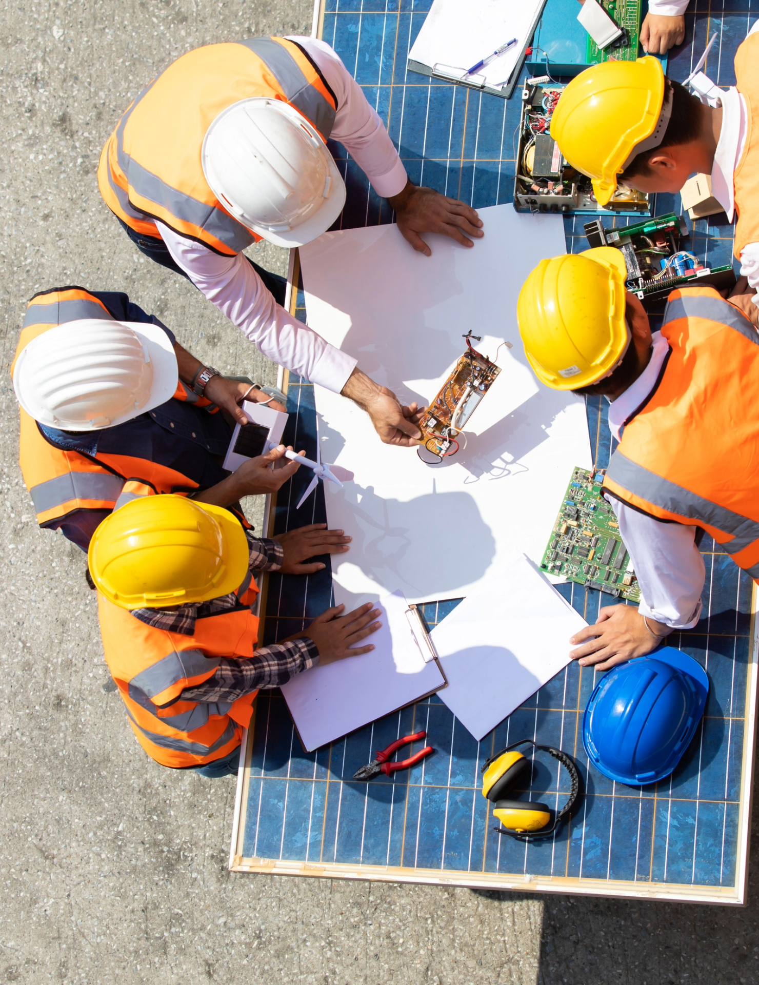 Stock photo of safety team