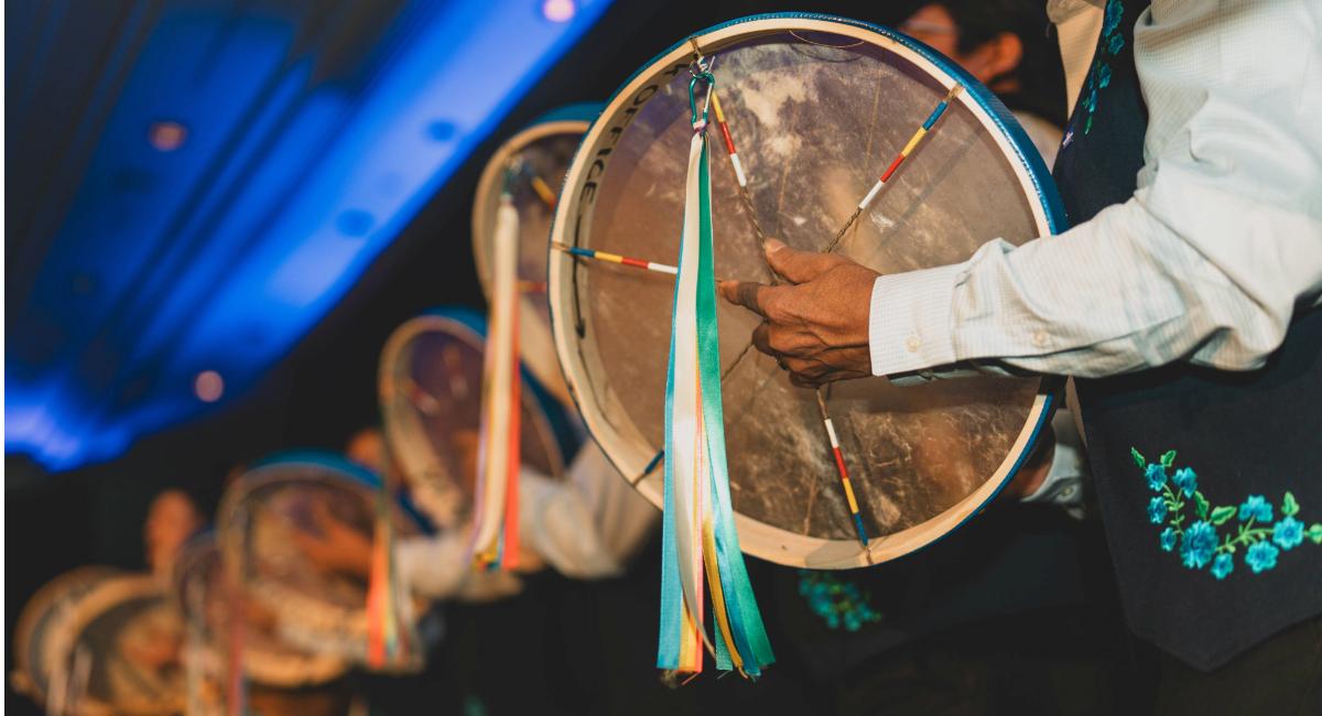 Photos of Drummers by Sarah Pruys from Tlicho Night
